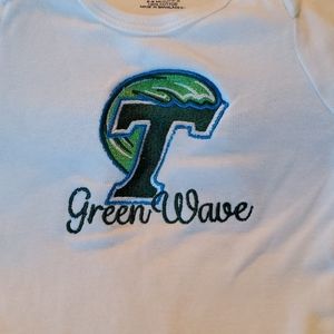 Tulane Green Wave onesie